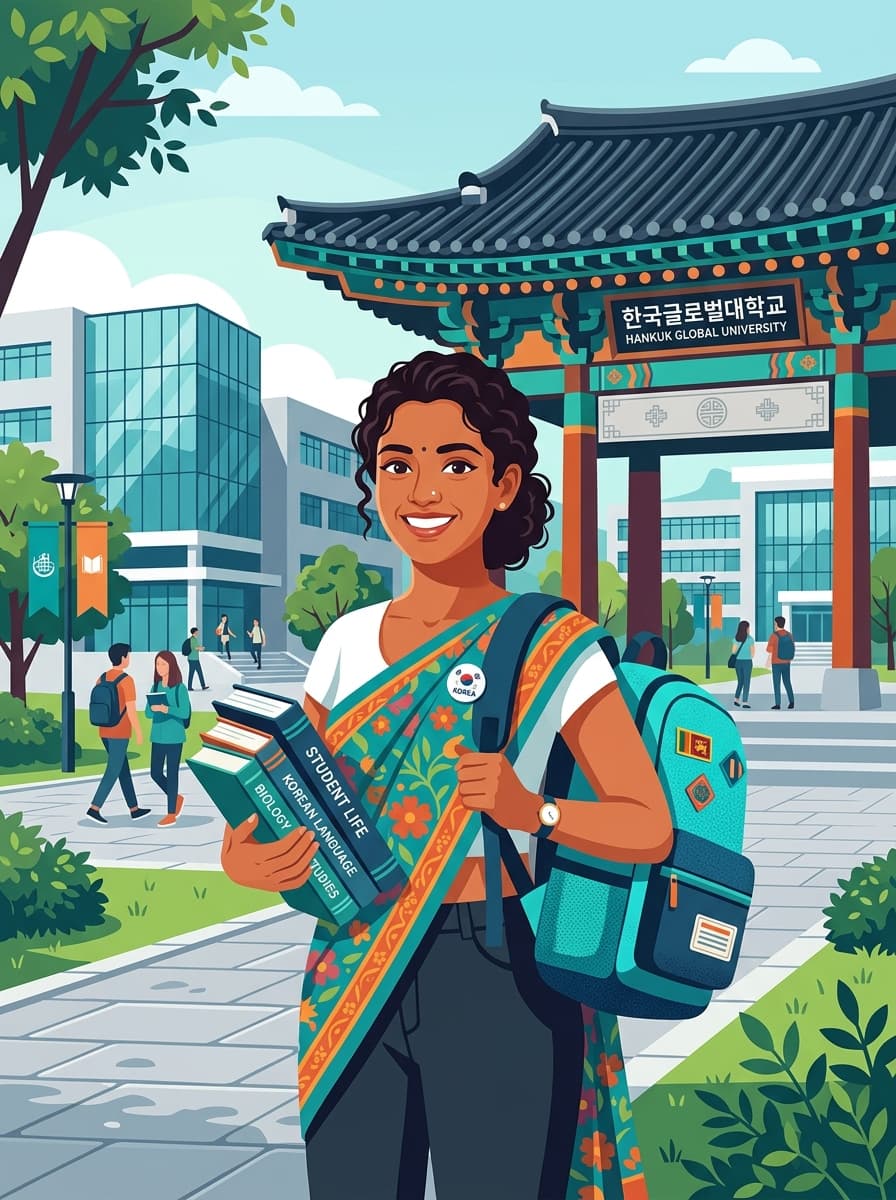 Sri Lankan student at a Korean university